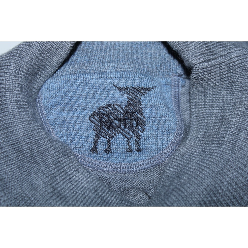 Raffi Men's Large Gray Mock Neck Soft Knit Sweater - Picture 7 of 10